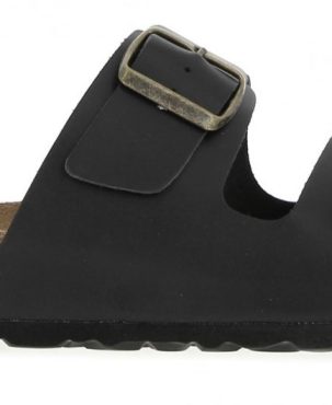 3565 NOIR MULE DEUX BRIDES BOUCLE